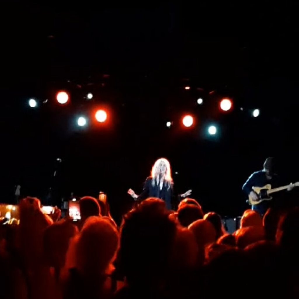 Die Sängerin und Lyrikerin Patti Smith steht auf der Bühne des "Zoom" in Frankfurt am Main.